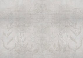 Fototapet - Beton cu flori (147x102 cm)