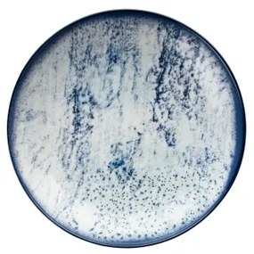 Set de veselă 24 piese albastră/porțelan