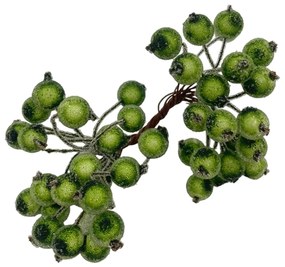 Ornament Craciun bobite Bright 6x10cm, Verde