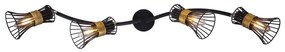 Plafoniera moderna metalica negru-aurie PURRA 4L 54814-4 GL
