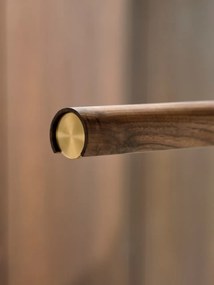 Lustra suspendata LED design liniar din lemn Akeno