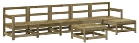 3186430 vidaXL Set mobilier de grădină, 7 piese, lemn de pin tratat