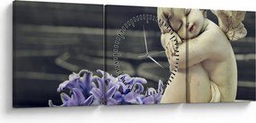 Tablou - Înger cu floare (cu ceas) (90x30 cm)