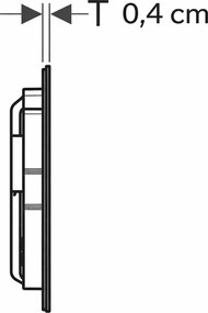 Clapeta actionare dubla rezervor wc, negru mat, Geberit Sigma40 Negru mat