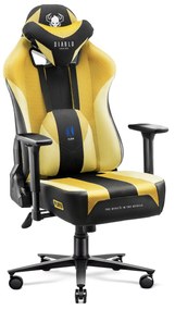 Scaun gaming din material Diablo X-Player 2.0 King Size: Dark Sunflower / Galben Diablochairs