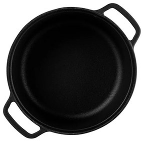 Cratita din fonta Muhler Tika MR-2448CI, 24x10,5 cm, 3,4 L, Inductie, Negru