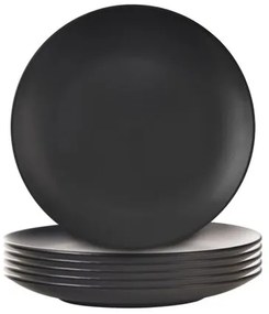 Set farfurii ceramice întinse Orion Alfa27 cm, negru, 6 buc.