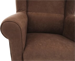Fotoliu, textil maro, CHARLOT