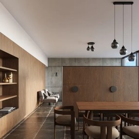 Lustră pe cablu ALINO 3xE27/60W/230V neagră Sollux SL.1142