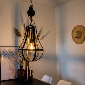 Lampă suspendată industrială neagră 40 cm - Morgana