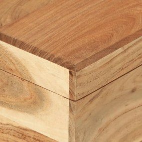 Cufar de depozitare, lemn masiv de acacia 1, Maro inchis