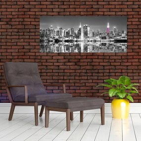 Tablou - New York și zgârie-norii mov (120x50 cm)