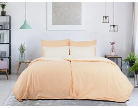 B.E.S. Petrovice Lenjerie de pat din bumbac Double face caisă/cenușiu