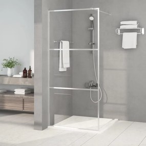 vidaXL Paravan duș walk-in argintiu 90x195 cm sticlă ESG transparentă
