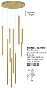 Lustra LED suspendata design minimalist TRIMLE aurie