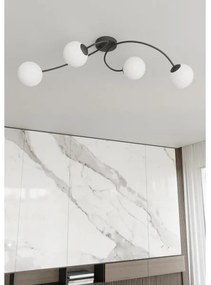 Lustră aplicată VIBRA 4xE14/10W/230V negru/alb