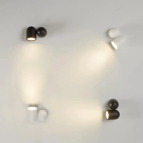 Aplica cu spot directionabil Perla, negru