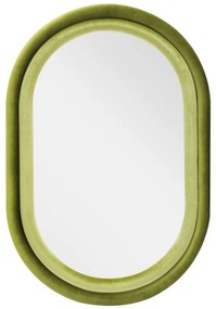 Oglindă decorativa verde din MDF si textil, 90 x 60 x 4 cm, Antony Mauro Ferreti