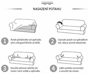 Husă elastică pentru fotoliu 4Home Elegant albastru , 90-140 cm + față de pernă gratis, 90-140 cm