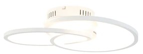 Plafoniera alba 45 cm cu LED inclus, cu dimmer pe 3 trepte - Rowin