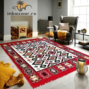 Covor rustic traditional 200x300 cm Rosu