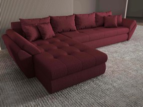 Colțar extensibil dumonde cu ladă de depozitare si sezut confortabil din spuma high-density, Loana XL Enjoy Winery 335x185 cm