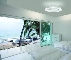 Lustra LED Smart cu Ventilator si telecomanda ALISIO alb