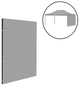 Grădină gazebo perete lateral copertină 3x4,5 m gri