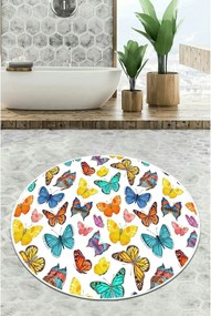 Covoras baie 359CHL4629, 140x140 cm, forma rotunda, poliester, multico