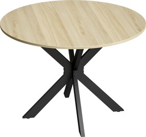 HOMCOM Masă Pliabilă pentru 2-6 Persoane, Cadru Dublu X din Oțel, Finisaj Natural | Aosom Romania