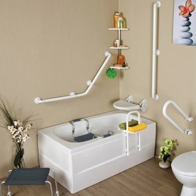 Spirella Scaun de baie reglabil, gri, 50-65 cm