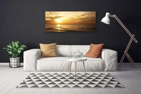 Tablou pe panza canvas Marea Peisaj Galben Gri