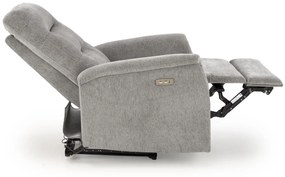 Fotoliu recliner Jamal stofa gri H105 cm