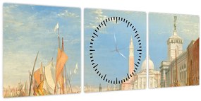 Tablou - Joseph Mallord William Turner, Venice the Dogana and San Giorgio Maggiore, reproducere (cu ceas) (90x30 cm)