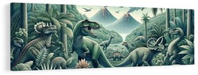 Tablou lumea sălbatică a dinozaurilor