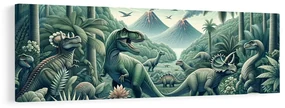 Tablou lumea sălbatică a dinozaurilor