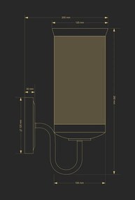 Aplica design clasic din alama OLZANO