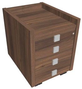 Comodă mobilă Verno 47 x 60 cm, 4 sertare, nuc