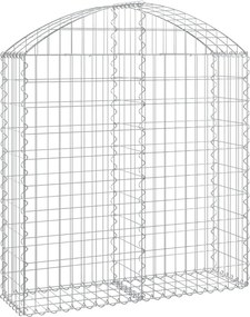 vidaXL Coș gabion arcuit, 100x30x100/120 cm, fier galvanizat