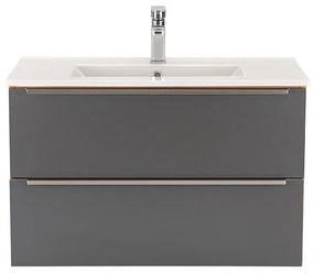 Dulap inferior Vario Trim 80 cu lavoar stejar-antracit