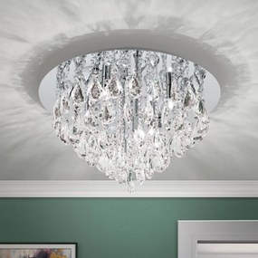 Plafoniera cristal K9 design elegant CELESTE D-45 crom