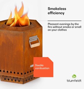 Șemineu, coș pentru foc, fără fum, robust, vătrai, capac de ploaie