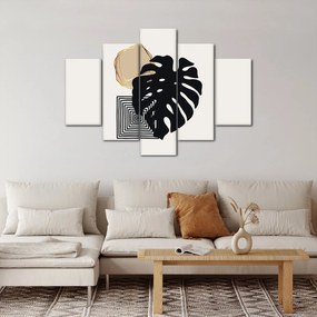 Tablou - Abstracție cu frunze tropicale N⁰2 (150x105 cm)