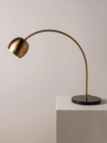 Lampa de masa, auriu, din metal, Decalee