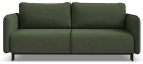 Canapea verde extensibilă/cu spațiu de depozitare 226 cm Luana – Makamii