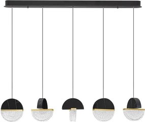 Lustra decorativa liniara cu 5 pendule LED 2700K DORIN