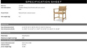 Scaun pentru exterior, design LUX, Pivetti cu brate