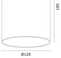 Spot aplicat design modern TUBO negru 12cm