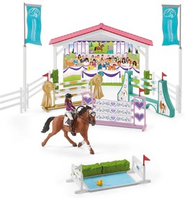 Schleich 42440 Pista de curse cu cai și infirmierecu articulații mobile