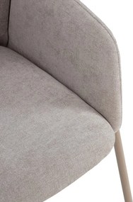 Set de scaune de sufragerie bej 2 buc. tapițat Aslin – MOME